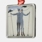 <Lovers in the Snow> ゲオルゲスBarbier著 メタルオーナメント (左)