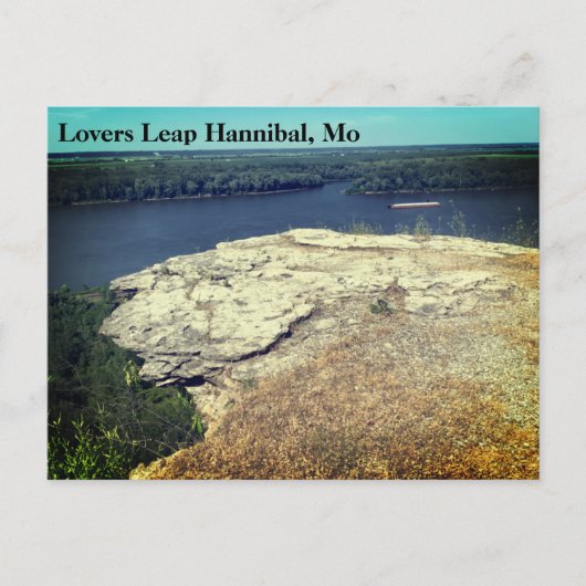Lovers Leap Hannibal Missouri Simple Postcard ポストカード (正面)