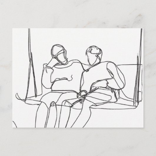 Lovers on a Swing ポストカード (正面)