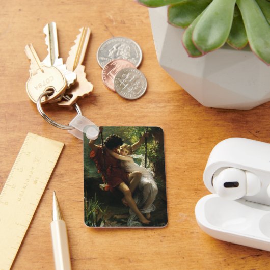 Lovers on a Swing.春バイピエールオーガストコット キーホルダー (デスク)