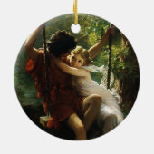 Lovers on a Swing.春バイピエールオーガストコット セラミックオーナメント (裏面)