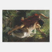 Lovers on a Swing.春バイピエールオーガストコット ラッピングペーパーシート (正面3)