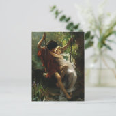 Lovers on a Swing.春、日付の保存 案内ポストカード (スタンド正面)