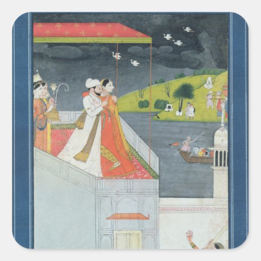 Lovers on a Terrace, c.1780-1800 スクエアシール (正面)