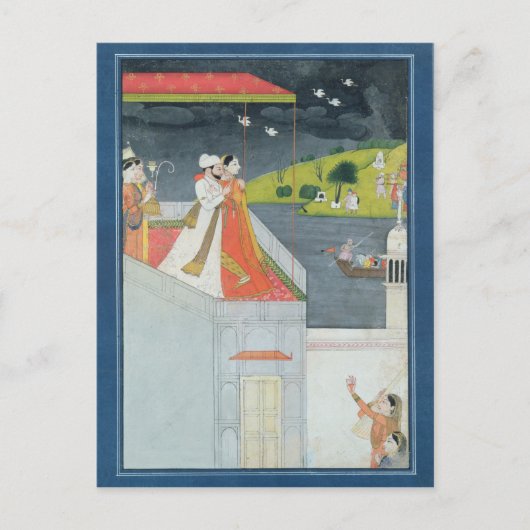 Lovers on a Terrace, c.1780-1800 ポストカード (正面)