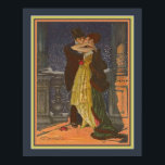 "Lovers on the Balcony"  by Achille Mauzan ポスター<br><div class="desc">Lovers on the Balcony by Lucien Achille Mauzan  ca. 1922</div>