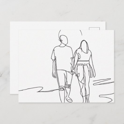 Lovers on the Beach ポストカード (正面/裏面)