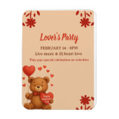 Lover's Party - Valentine’s Day party Invitation マグネット (縦)