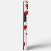 lovers Red heart on Soft pink monogrammed name Case-Mate iPhoneケース (裏面 / 右)