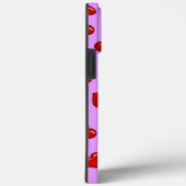lovers Red heart on stylish purple monogrammed Case-Mate iPhoneケース (裏面 / 右)