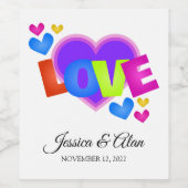 Love's 結婚 Food and Drumentsラベルセット ワインラベル (シングルラベル)