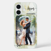 Love's 結婚 Script Photo Phoneケース Case-Mate iPhoneケース (裏面)