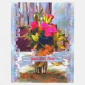 Love's Flowers PM0001 フリースブランケット (正面)