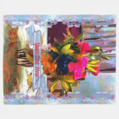 Love's Flowers PM0001 フリースブランケット (正面(横))