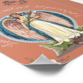 LOVE'S LIKE THE WIND FLORAL INSPIRATIONAL ANGEL ポスター (角)