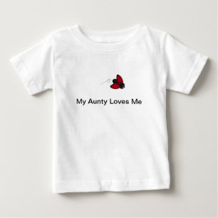 Loves Me Baby T-Shirt私の伯母さん ベビーTシャツ
