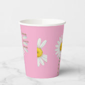 Loves Me, Loves Me Not Daisy – Romantic Watercolor 紙コップ (左)