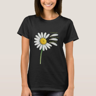 Loves Me, Loves Me Not Daisy – Romantic Watercolor Tシャツ