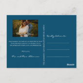 Love's Photo Golden Script 結婚Blueありがとう ポストカード (裏面)