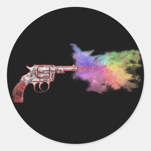 love's smokin' gun ：レインボー： ラウンドシール (正面)