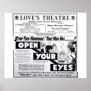 Love's Theater 1920ヴィンテージ広告ポスター ポスター
