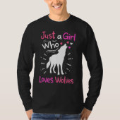 Loves Wolves wolf Face 14 Tシャツ (正面)
