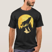 Loves Wolves wolf Face 5 Tシャツ (正面)