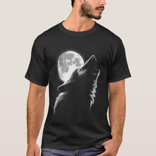 Loves Wolves wolf moon 3 Tシャツ (正面)