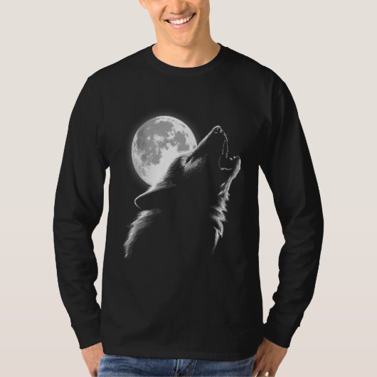 Loves Wolves wolf moon 3 Tシャツ (正面)