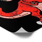 Lovesaurus Trex Dinosaur Heart Cute Valentines Day ポスター (角)