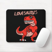 Lovesaurus Trex Dinosaur Heart Cute Valentines Day マウスパッド (マウス)