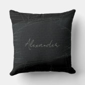 loveU – 黒いトレンディーのスクリモダンブライン クッション (裏面)