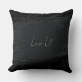 loveU – 黒いトレンディーのスクリモダンブライン クッション (正面)