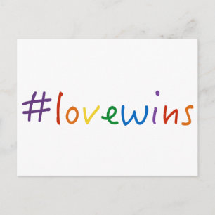 #lovewins loveが同性婚の平等プライドを獲得 ポストカード