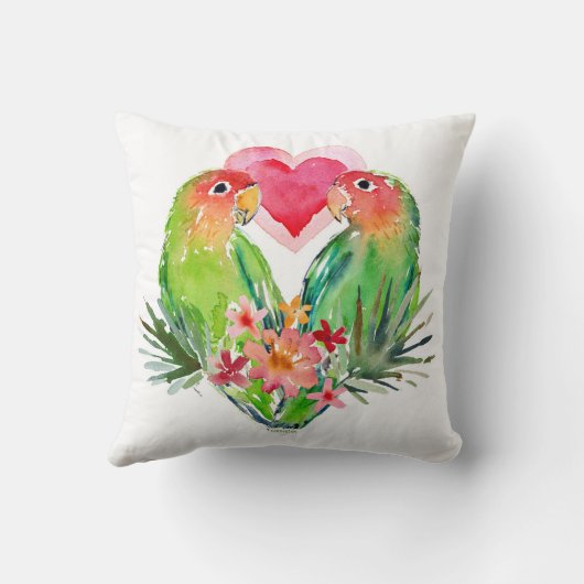 LOVEYの仲の良い恋人同士の熱帯バレンタイン クッション (裏面)