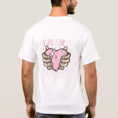 Lovey Dovey スパークルハート Tシャツ (裏面)