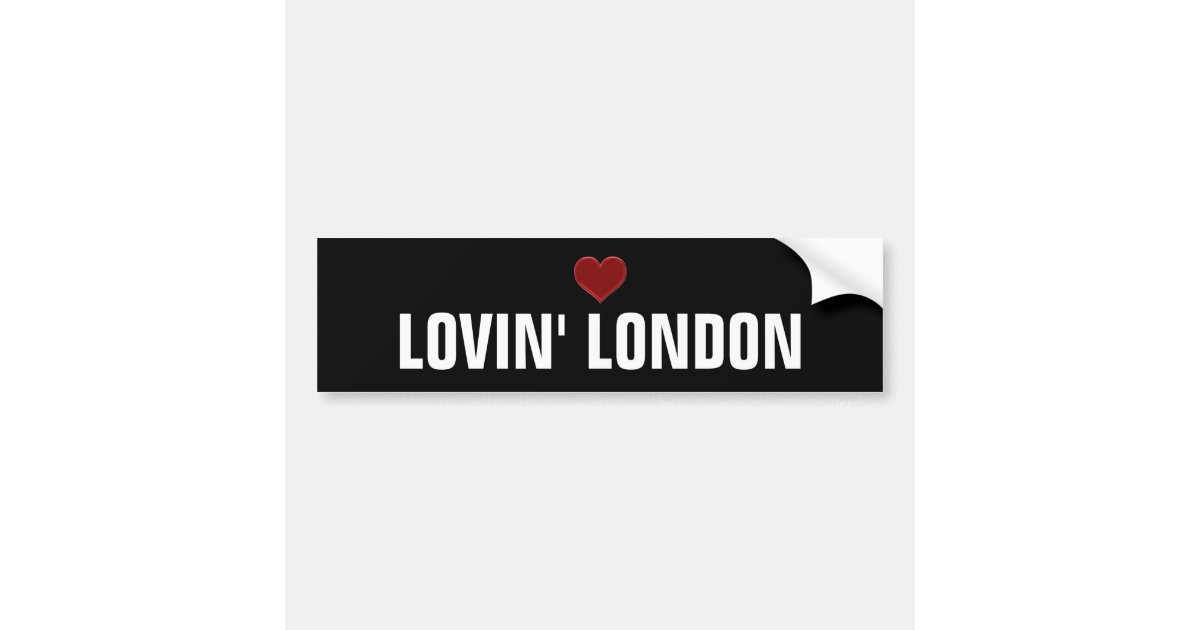 Lovinのロンドンバンパーのステッカーのカッコいいのデザイン バンパーステッカー Zazzle Co Jp