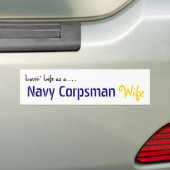 Lovinの生命海軍Corpsman バンパーステッカー (車上)