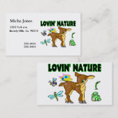 Lovinの自然動物 名刺 (正面/裏面)