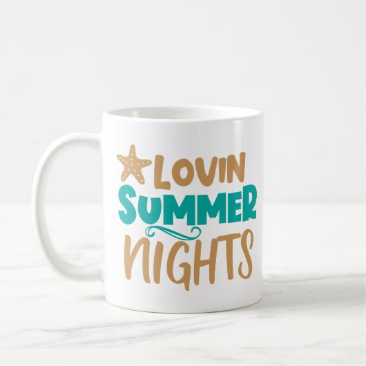 Lovin夏の夜:暖かい夕べ魔法 コーヒーマグカップ (左)