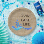 Lovin湖の生命バーラップの紙皿 ペーパープレート (パーティー)