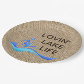 Lovin湖の生命バーラップの紙皿 ペーパープレート (アングル)