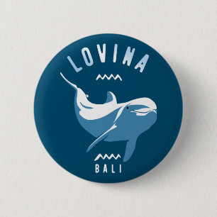 Lovina Bali – イルカと一緒に泳ぐTシャツ 缶バッジ