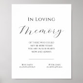 Loving エレガント Memoryのサインにス結婚クリプト ポスター (正面)