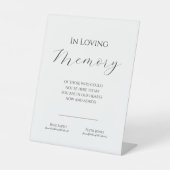 Loving エレガント Memory Pedestal Sign 台座サイン (正面)