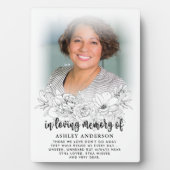 Loving エレガント Memory Photoのフローラ フォトプラーク (正面)