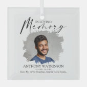 Loving エレガント Memory Photo ガラスオーナメント (正面)