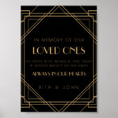 Loving クラシック Memory's Sign内の金ゴールド結婚ヴィンテージ ポスター (正面)