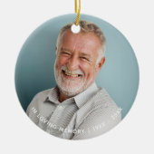 Loving シンプル Memory Photo Keepsake セラミックオーナメント (正面)