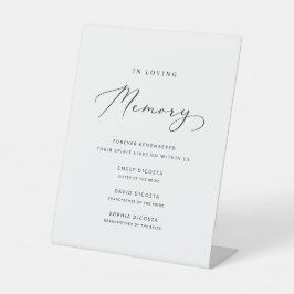 Loving シンプル Memory'sのミニマルなスクリプ結婚ト 台座サイン